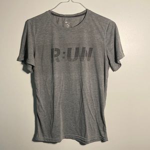 Grey Brooks brand running shirt.